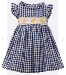 BLUE CHECKERED DRESS 09883