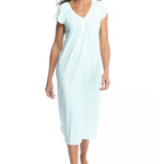 Miss Elaine Women's Short Sleeve Cottonessa Long Gown 507809