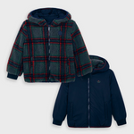 4470 Mayoral Green Plaid Reversible Sherpa Jacket