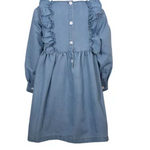Bonnie Jean Toddler Girls Denim Ruffle Dress 04122DL