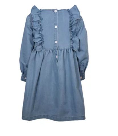 Bonnie Jean Toddler Girls Denim Ruffle Dress 04122DL