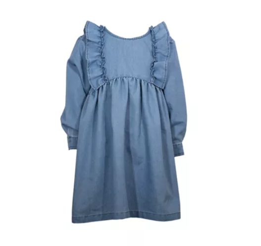 Bonnie Jean Toddler Girls Denim Ruffle Dress 04122DL