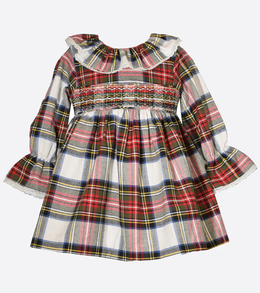 PATTY SMOCKED PLAID DRESS X0-10630