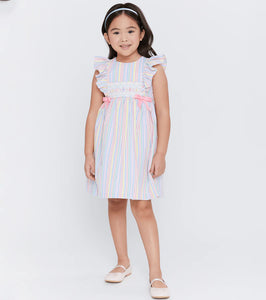 MAYA RAINBOW SMOCKED DRESS 14955