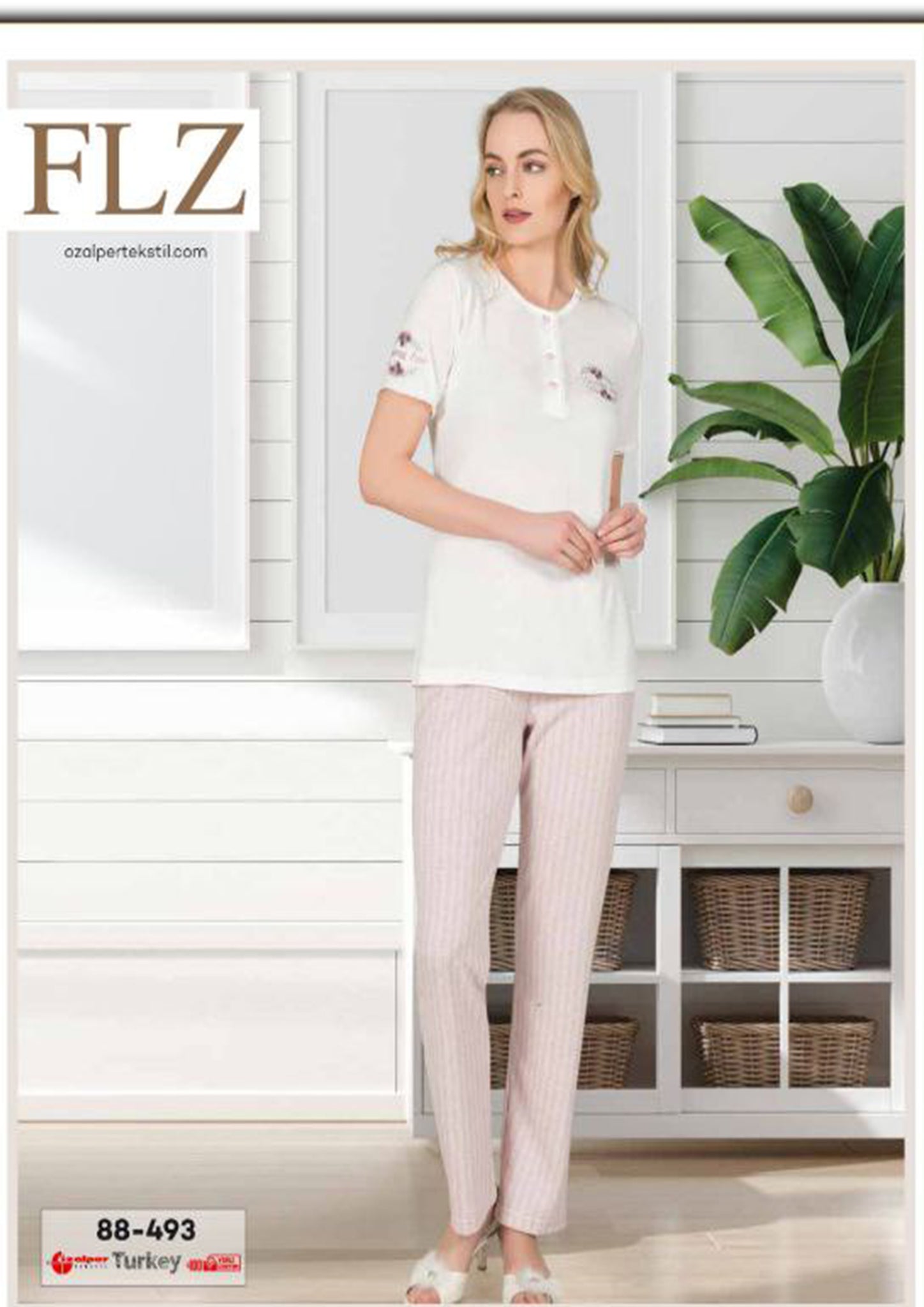 FLZ Short Sleeve Pajamas Set 88-493