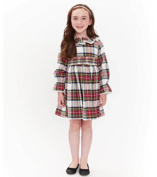 PATTY SMOCKED PLAID DRESS X0-10630