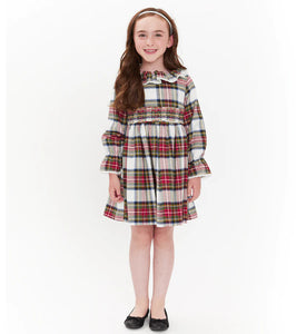 PATTY SMOCKED PLAID DRESS X2-X3-10630