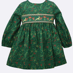 ANA FESTIVE SMOCKED REINDEER DRESS 04459