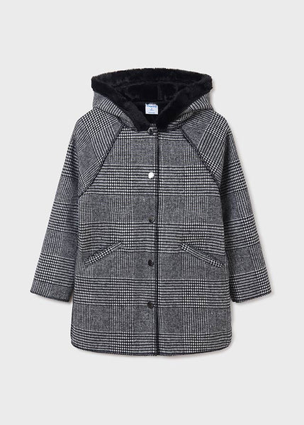 Checked coat for girl Art. 12-07477-056