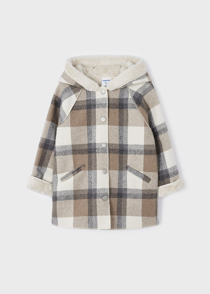 Checked coat for girl Art. 12-04485-053