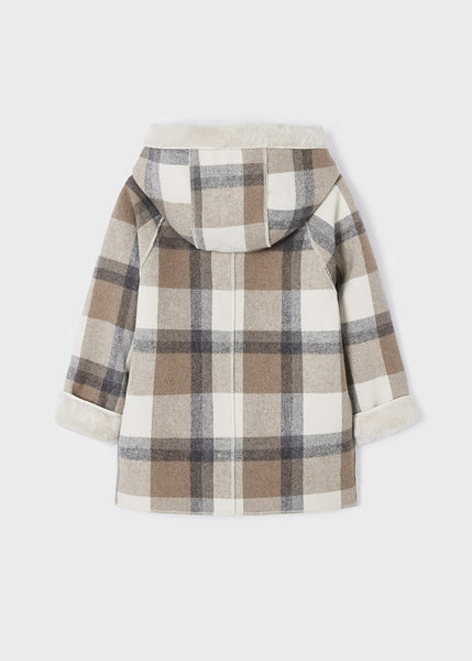 Checked coat for girl Art. 12-04485-053