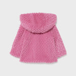Reversible teddy coat for baby girl Art. 11-02437-022 WITH Baby girl plaid dress Art. 11-02917-007