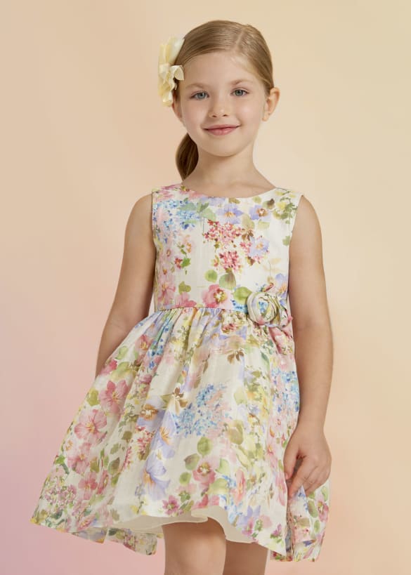 Printed Linen Dress For Girl Ref. 23-5034-3