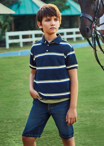 Polo shirt with cotton print for boy Art. 23-06101-025