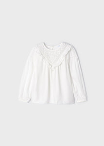 Long-sleeved knitted blouse for girl Art. 12-04191-021