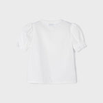 Short-sleeved poplin blouse for girl Art. 23-03138-010