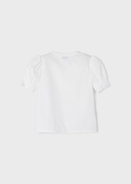 Short-sleeved poplin blouse for girl Art. 23-03138-010