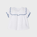 Plumeti short-sleeved blouse with cotton embroidery for girl Art. 23-03142-019