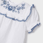 Plumeti short-sleeved blouse with cotton embroidery for girl Art. 23-03142-019