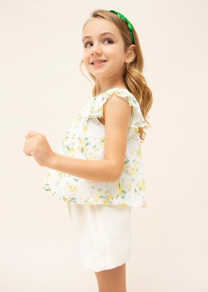 Girl's Printed Chiffon Sleeveless Blouse Art. 23-03136-038