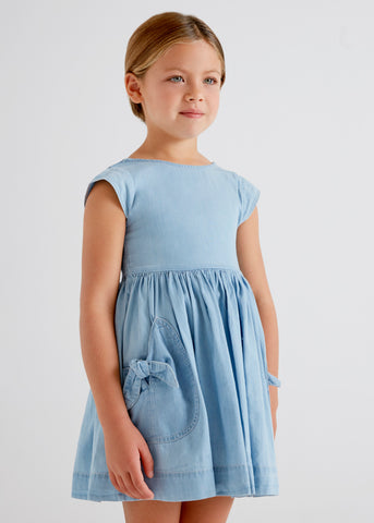 Bow pocket dress girl Art. 22-03931-045