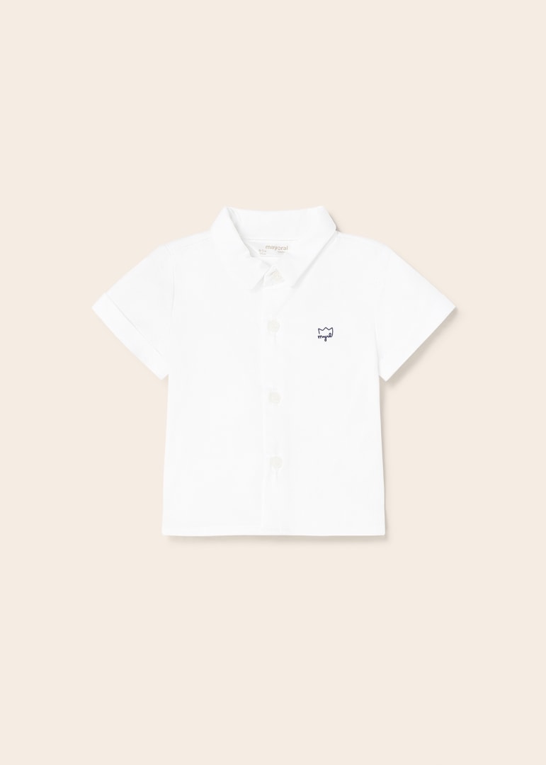 Short-sleeved cotton shirt for newborn Art. 23-01189-060