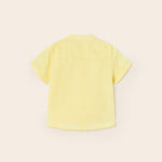 Short-sleeved shirt with embroidered motif and mandarin collar for baby Art. 23-01112-065