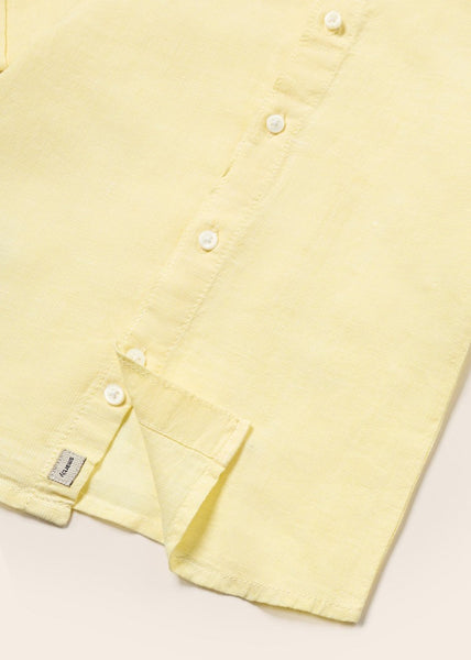 Short-sleeved shirt with embroidered motif and mandarin collar for baby Art. 23-01112-065