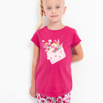 T-shirt with a printed motif in sustainable cotton for girls Art. 23-03070-043