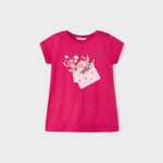 T-shirt with a printed motif in sustainable cotton for girls Art. 23-03070-043