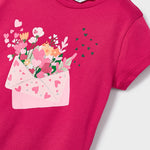 T-shirt with a printed motif in sustainable cotton for girls Art. 23-03070-043
