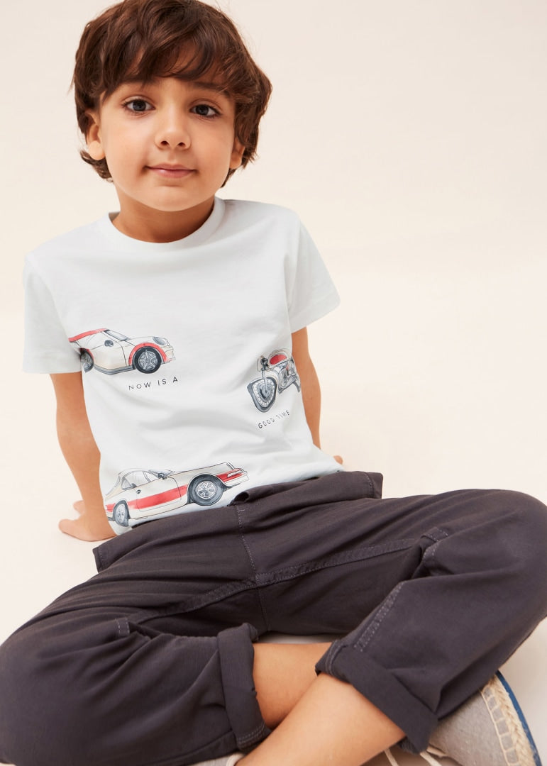 T-shirt with a printed motif in sustainable cotton for a boy Art. 23-03001-040