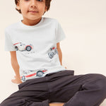 T-shirt with a printed motif in sustainable cotton for a boy Art. 23-03001-040