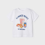T-shirt with a printed motif in sustainable cotton for a boy Art. 23-03012-035