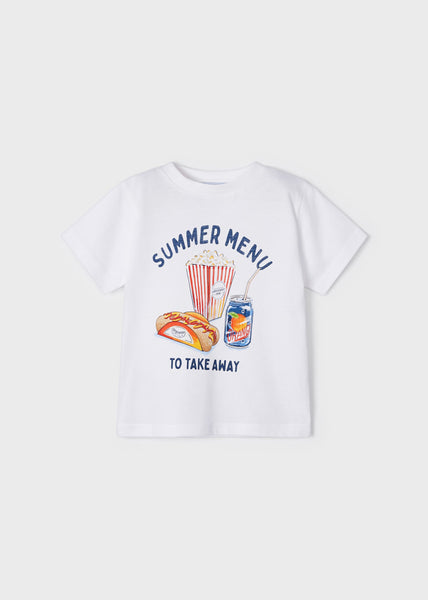 T-shirt with a printed motif in sustainable cotton for a boy Art. 23-03012-035