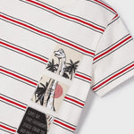 T-shirt with embroidered motifs in sustainable cotton for a boy Art. 23-03017-011