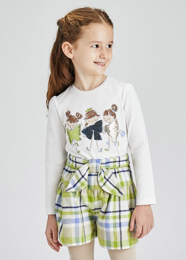 Girl's fur vest Art. 11-04380-075/ECOFRIENDS long sleeve dolls girl t-shirt Art. 11-04008-050