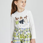 Girl's fur vest Art. 11-04380-075/ECOFRIENDS long sleeve dolls girl t-shirt Art. 11-04008-050