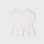 Short-sleeved T-shirt with sustainable cotton embroidery for girls Art. 23-03059-031