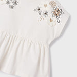 Short-sleeved T-shirt with sustainable cotton embroidery for girls Art. 23-03059-031