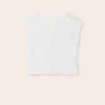Short-sleeved T-shirt with a printed motif and appliqués for a girl Art. 23-06043-057