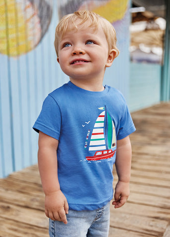 Short-sleeved T-shirt with an interactive motif for babies Art. 23-01022-077