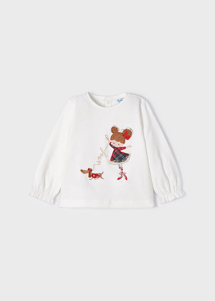 Sweatshirt with fur collar for baby Art. 12-02443-090