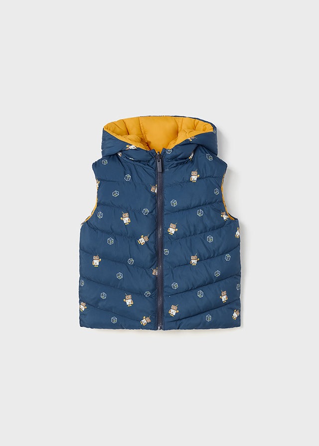 Baby Reversible Printed Quilted Gilet 2308-41