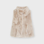 Girl's fur vest Art. 11-04380-075/ECOFRIENDS long sleeve dolls girl t-shirt Art. 11-04008-050