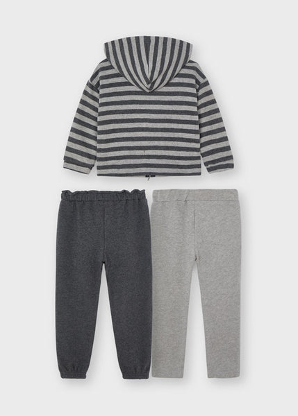 Striped tracksuit 2 pants girl Art. 11-04838-016