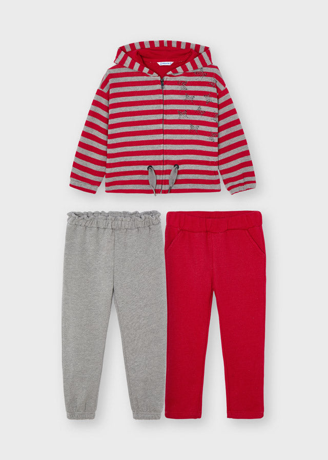 Striped tracksuit 2 pants girl Art. 11-04838-018