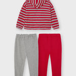 Striped tracksuit 2 pants girl Art. 11-04838-018