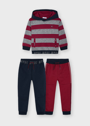 3 قطعة مخطط pullover tracksuit لصبي Art. 11-04831-013