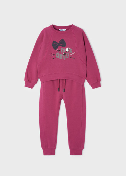 Tracksuit with appliqués for girls Art. 12-04855-023